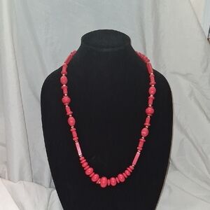 Elegant Red Beaded Necklace